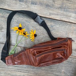 Free people leather fanny pack belt bag waist bag